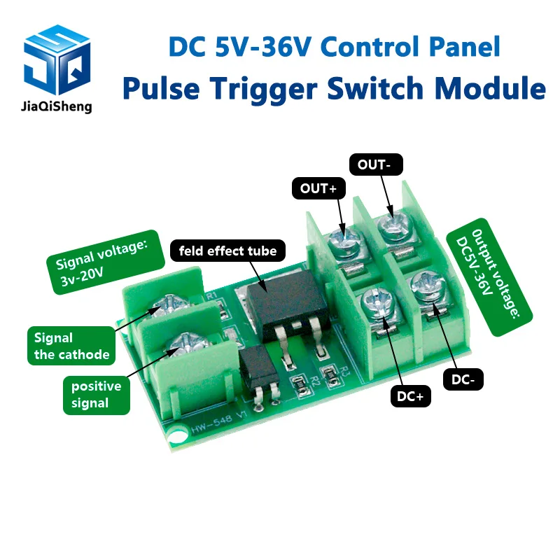 DC 5V-36V interruttore elettronico a grilletto a impulsi pannello di controllo MOS FET Driver modulo effetto campo per pompa motore a LED