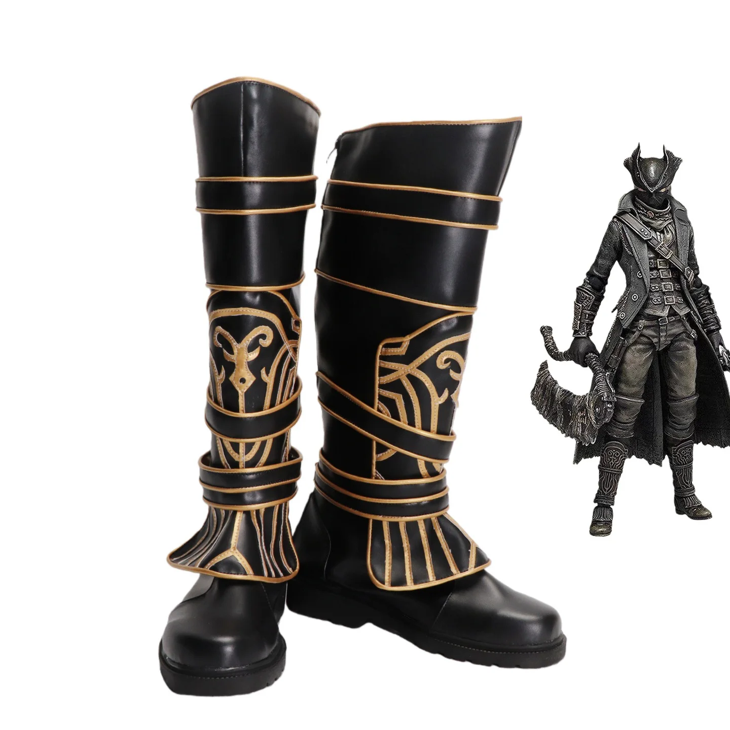 

Игры Роли Gehrman Bloodborne Huntsman Обувь для косплея Мужские и женские кровяные ботинки