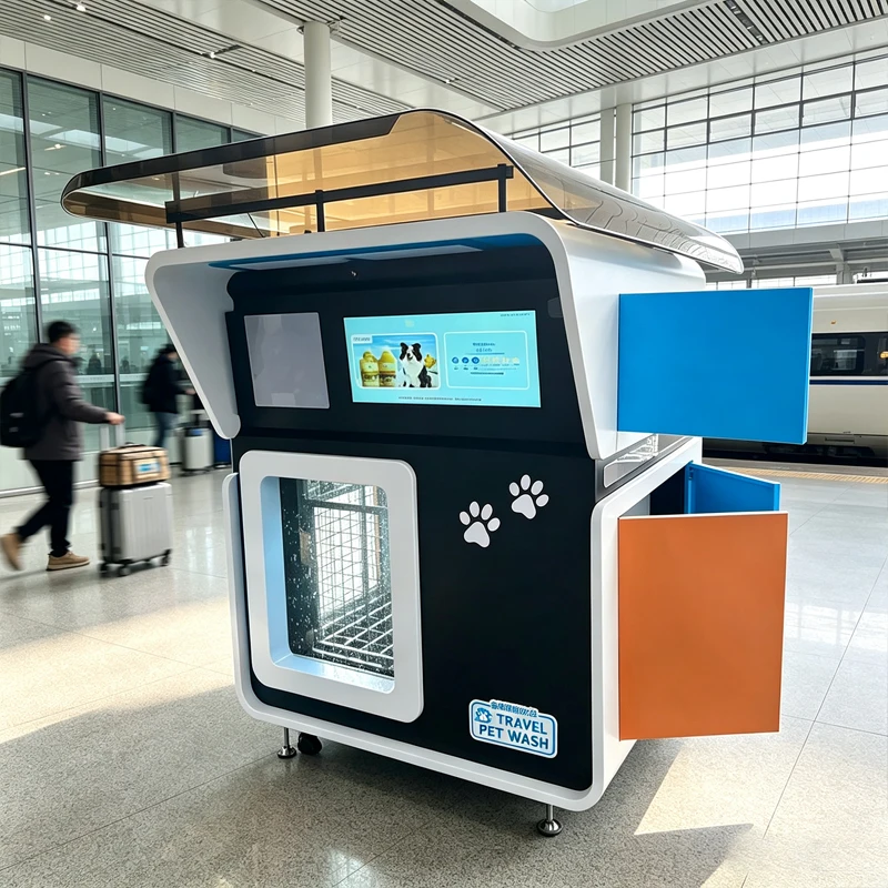 24/7 Self-service Dog Washing Station 304 Stainless Steel Grooming Pet Bathtub Coin & Card Operated Vending Machine Customized