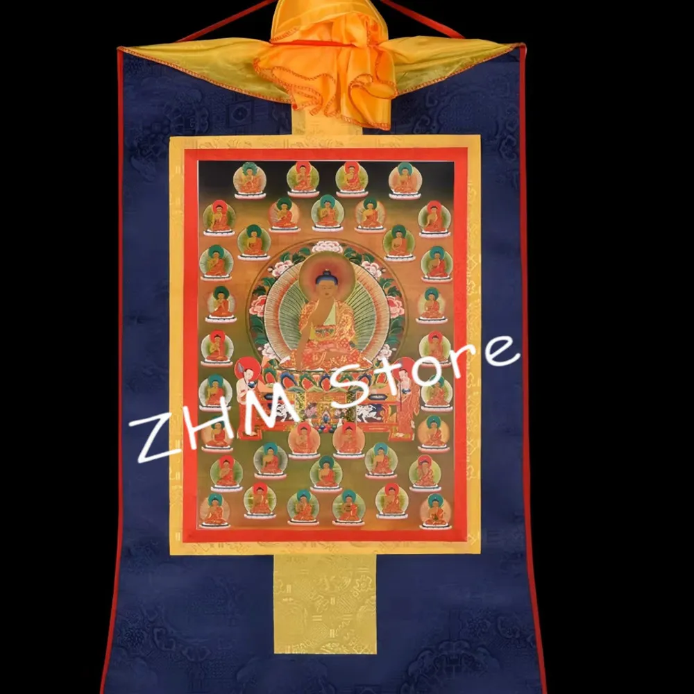 

Tibetan Thangka Tibetan Tantric Buddha StatueGold-Plated Gilded Sakyamuni Buddha 35 Buddha Statue Buddhist Temple worship Decor