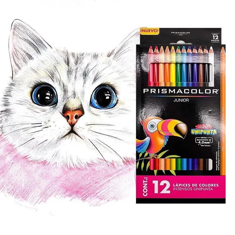 أقلام رصاص ملونة تعتمد على الزيت من PRISMACOLOR صندوق ورقي 4 مم من الدرجة الطلابية 12/24/36/48 مجموعات ألوان لرسم المشاريع الفنية والتلوين