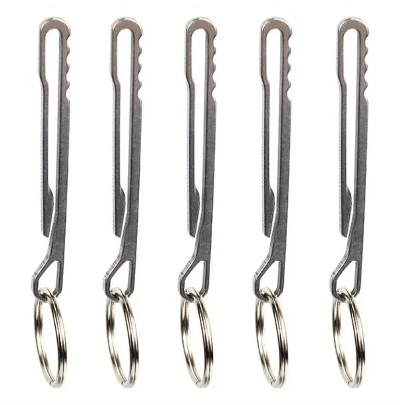 Multi-functional Keychain Carabiner Money Clip，Stainless Steel EDC Tool Wallet , Essential Outdoor Camping Accessories