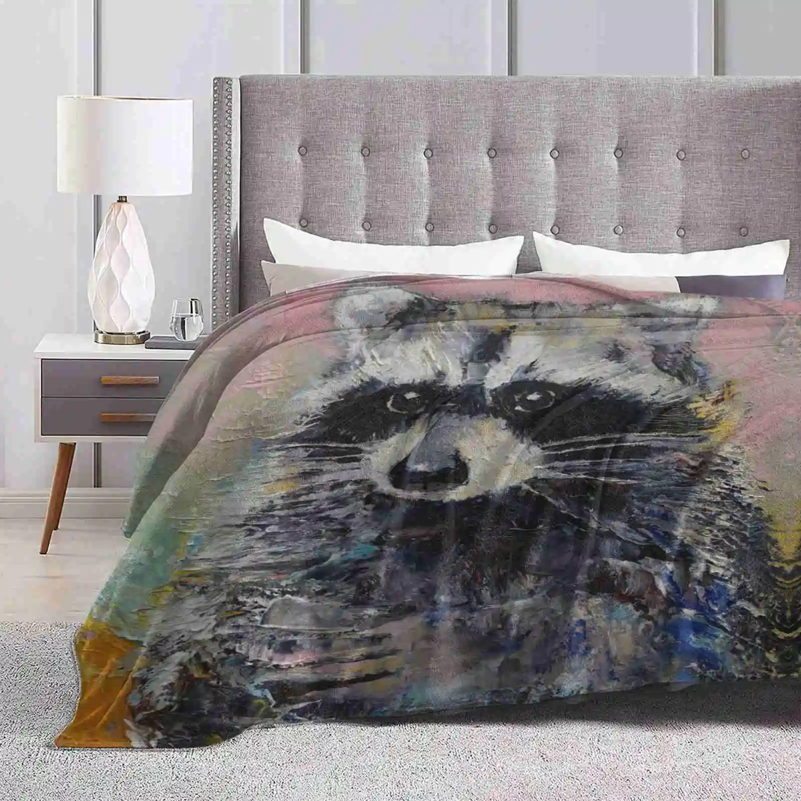 Raccoon Soft Warm Throw Blanket Portrait Pet Raccoon Racoon Raton Laveur Waschb R Mapache Raccoons Wildlife Animals Cute