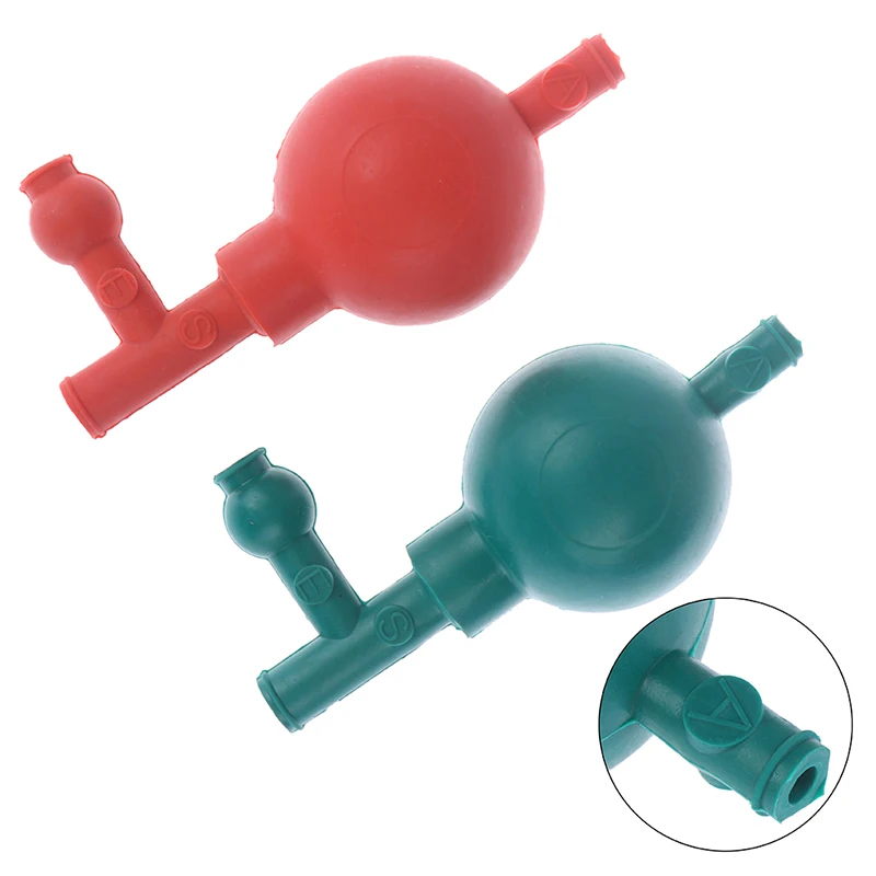 Lab Rubber Suction Bulb Safe Pressure Quantitative Pipette Filler With 3 Valves