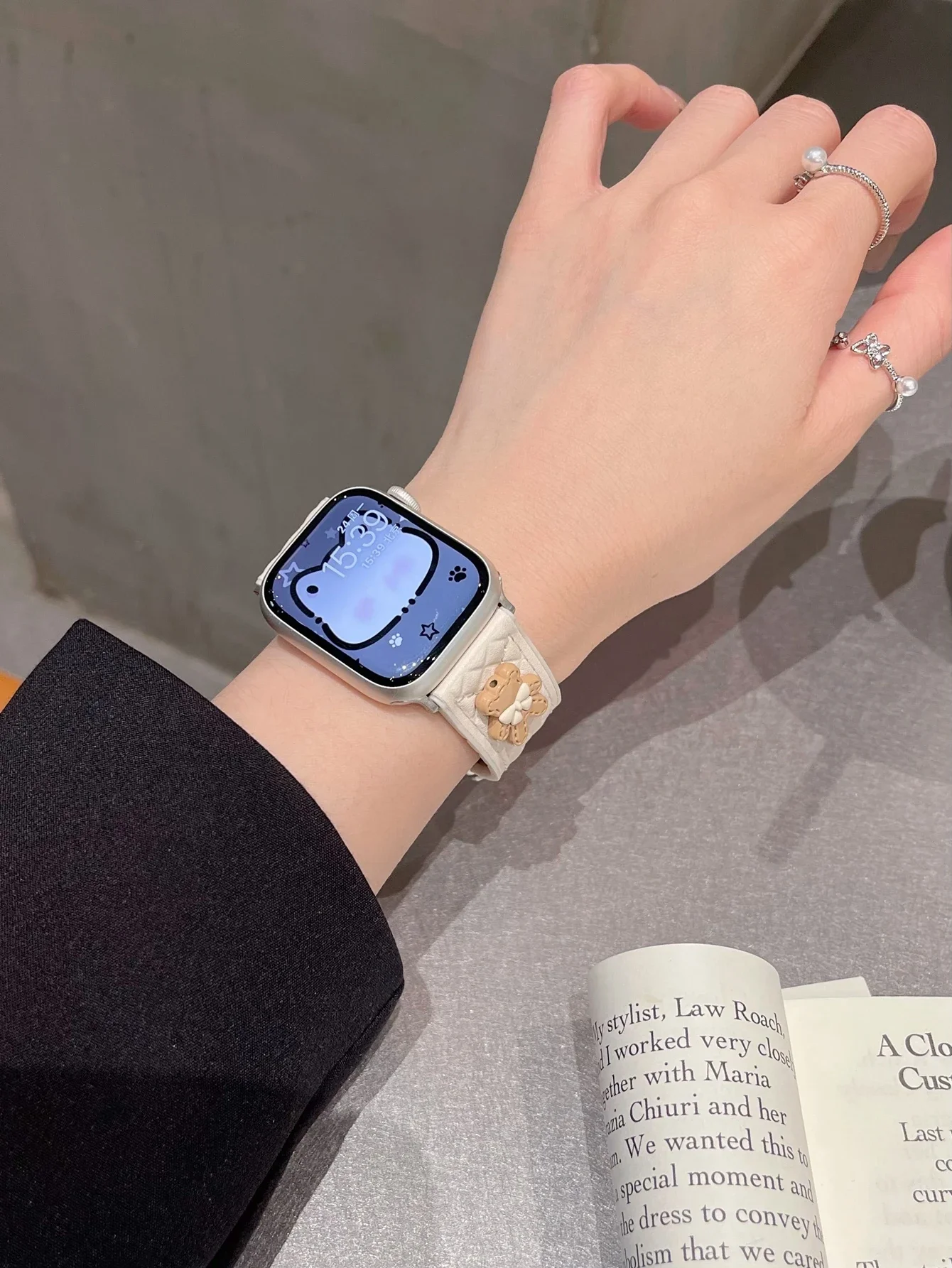 Excellent Magnetic Leather loop For Apple Watch band women Series Ultra 10/9/8/7/6 38mm 40mm 41mm 42mm 44mm 45mm 46mm Strap