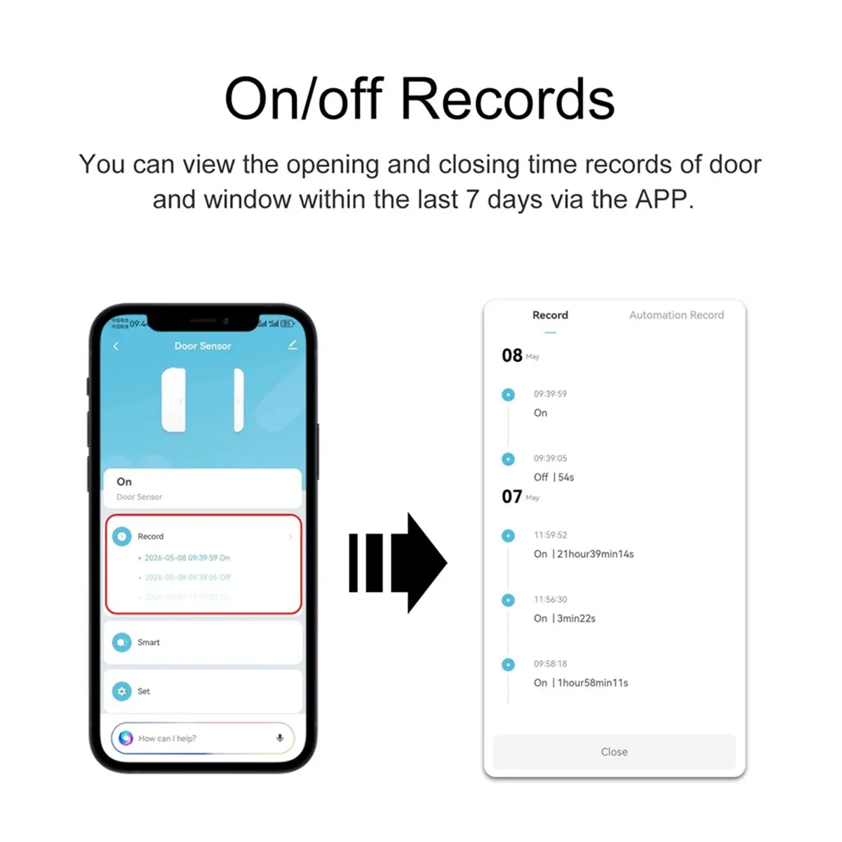 update. Smart Garage Door Opener Remote Controller with 5M Wired Door Contact Tuya Smart Door Sensor App Control WIFI Version - view 5