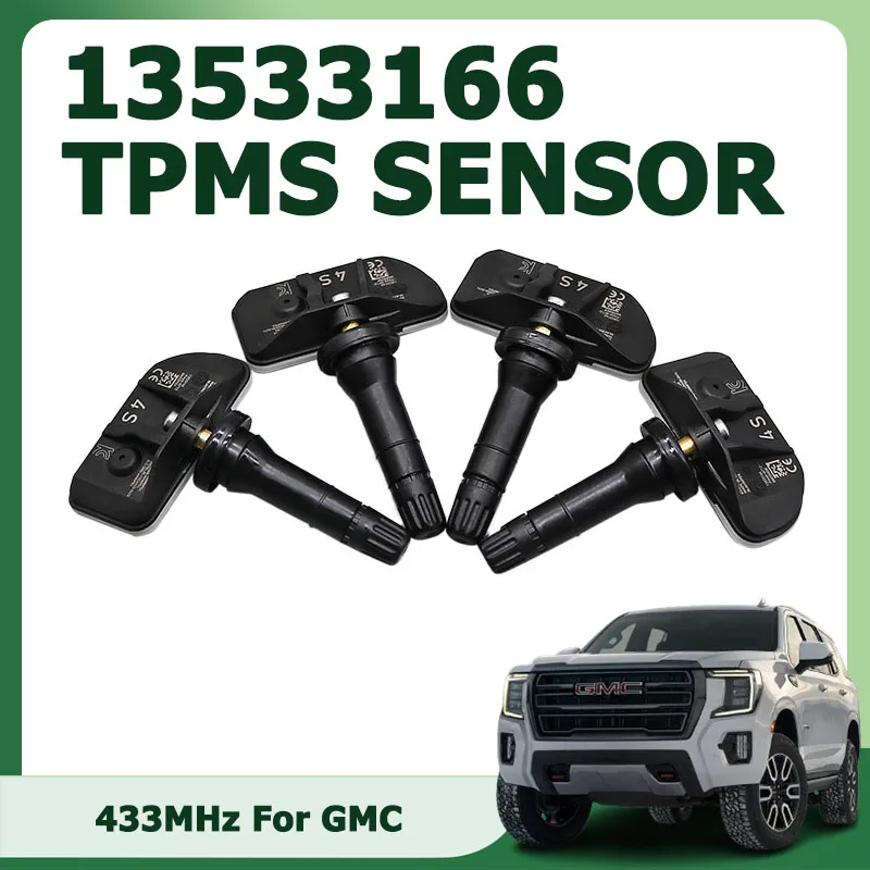 Für GMC Yukon XL 1/4 Stück 433MHz 13533166 13542523 TPMS-Sensoren Reifendrucküberwachungssysteme Ersatzsensor-Teile