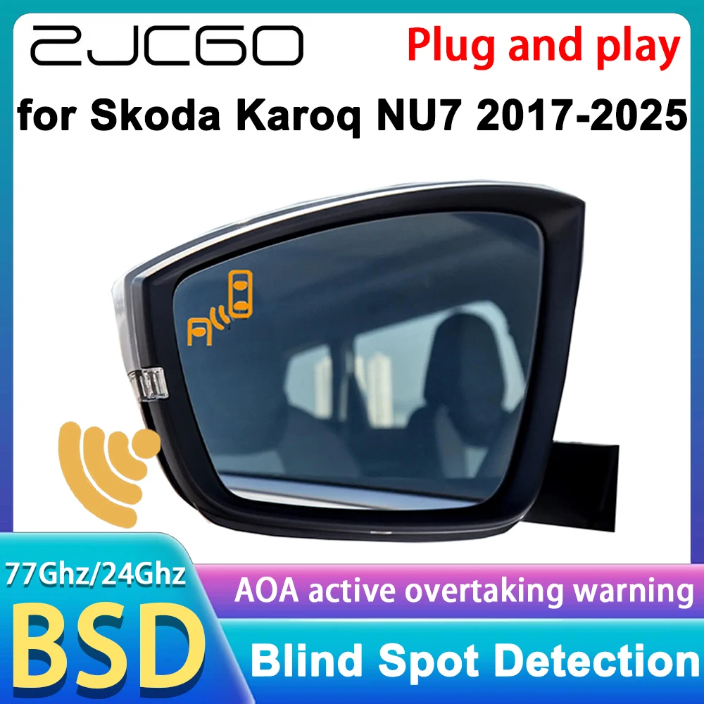 

ZJCGO for Skoda Karoq NU7 2017-2025 OEM Blind Spot Detect Detection Assist Monitor BSM BSD System Radar Detector Plug & Play