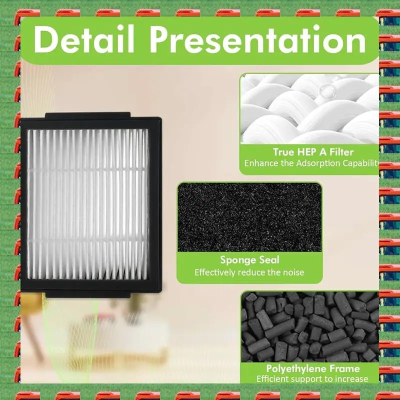 

ABMO Hepa Filter Replacements For Irobot Roomba E I & J Series E5 E6 I1 I1+ I3 I3+ I4 I4+ I5 I5+ I6 I6+ I7 I7+ I8 I8+ Parts