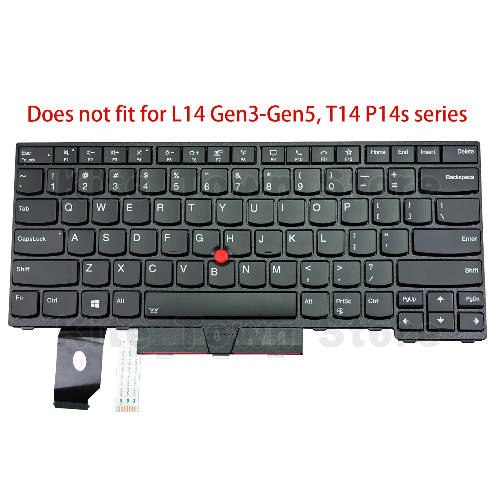 لوحة مفاتيح كمبيوتر محمول جديدة ذات تخطيط أمريكي بإضاءة خلفية لجهاز Lenovo Thinkpad L14 Gen1 L14 Gen2 مع نقطة التتبع