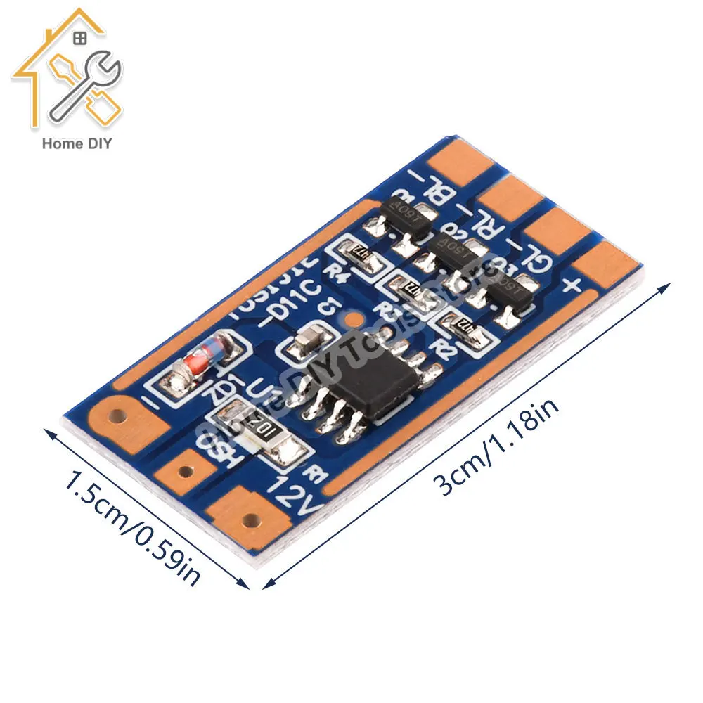 DC 5V ~ 12V RGB Luz Piscando Módulo 11 Modo Botão Interruptor Cor Luz Placa Eletrônica High Current Driver Module