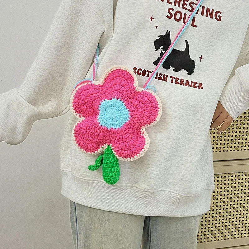 

2025 Hot Sale Bags for Women Soft Simple Fabric Flowers Sweet Crossbody Bags Summer New Patchwork Casual Women's Handbags