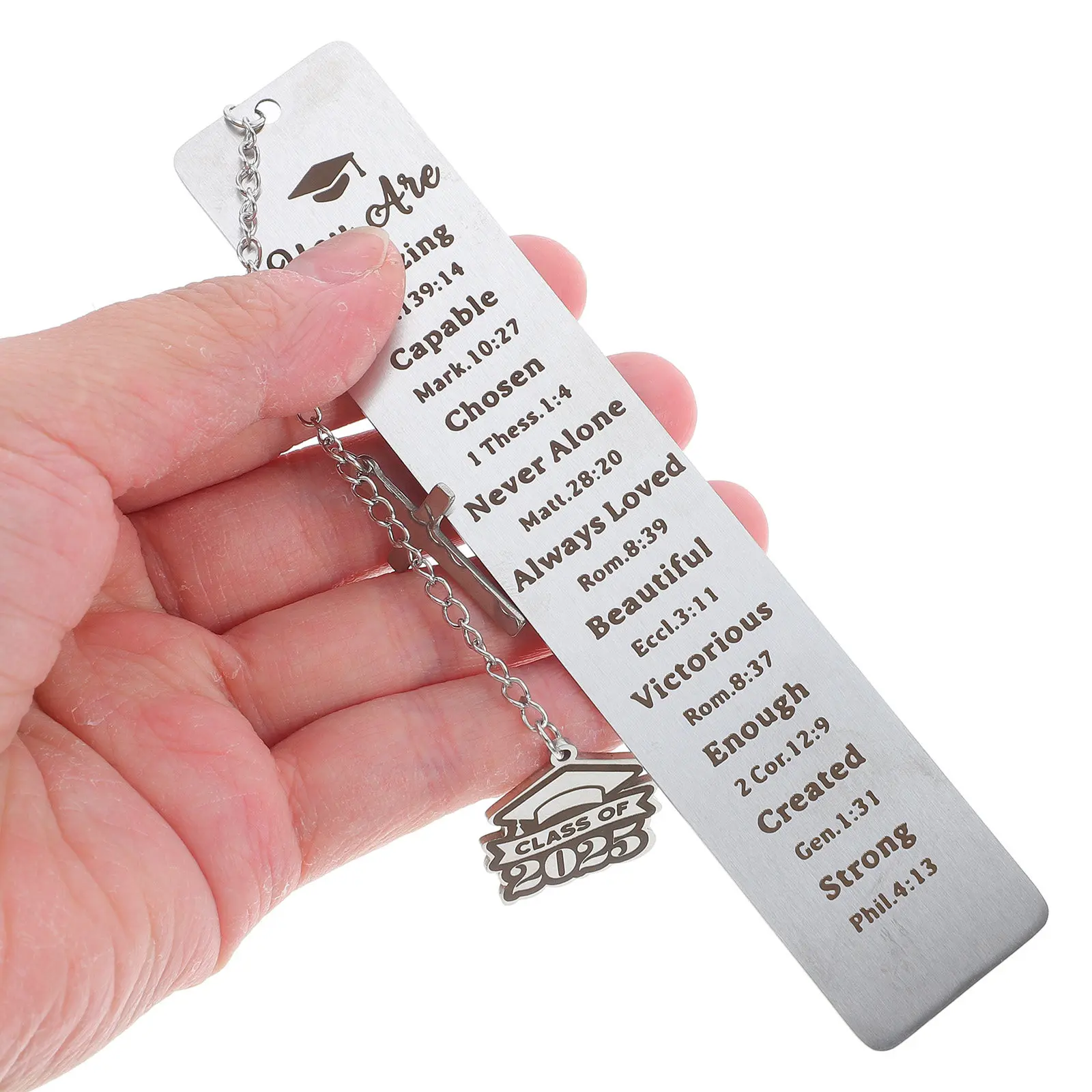 

Stainless Steel Bookmark Graduation Cap Cross Design Suitable for Teachers Graduates Classroom Prizes Graduation Ceremony Gift