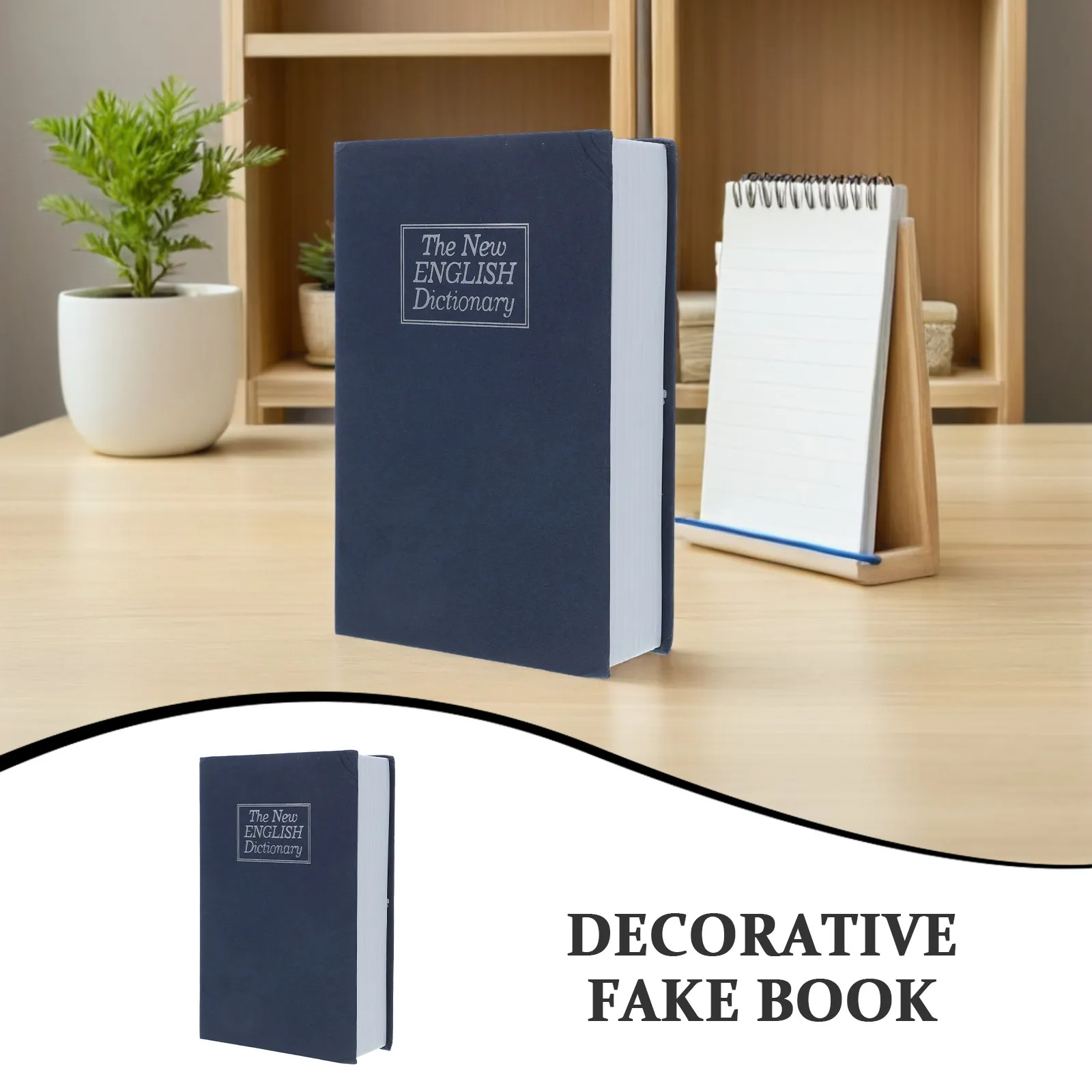 Hidden Blue Book Safe Box Faux Cover Mechanical Password Lock for Cash Jewelry Keys Secret Storage Box Home Security