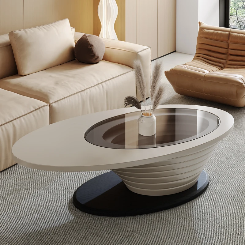 

Round Designer Coffee Table Books Nordic Aesthetic Unique Coffee Table Glass Living Room Modern Mesa Auxiliar Salon Furniture