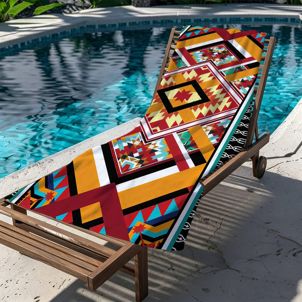 Fashion Ethnic F-Frame Towel Large Quick-Drying Microfiber soft Beach Towel for Travel Fitness Sauna Bathing Camping