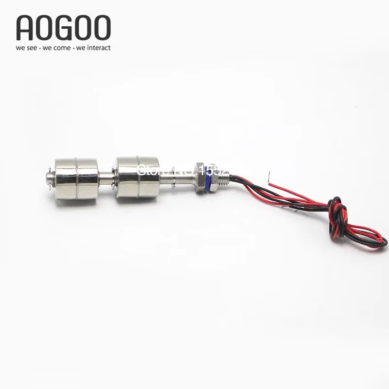 M10*100MM Dual Level Control Stainless Steel Water Level Sensor Liquid Float Switch 100V  0.5A 10W 220V 50W 1.5A