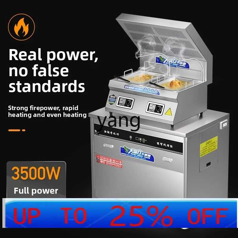 

Lmm commercial desktop intelligent single and double cylinder oil fume purification French fries fryer