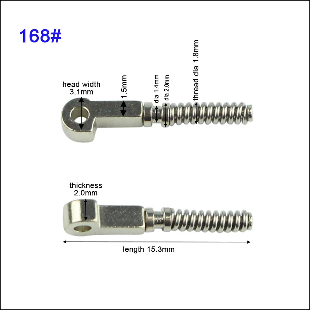 100pcs Eyeglasses Spring Insert Glasses Repairing Flex Temples Optical Frame Broken Replacement Part Many Size Options