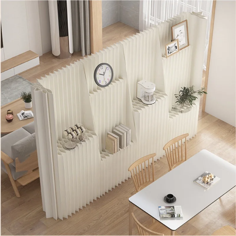 Paper partition screen, simple self-installed window display for the living room, partition board wall, foldable self-installed