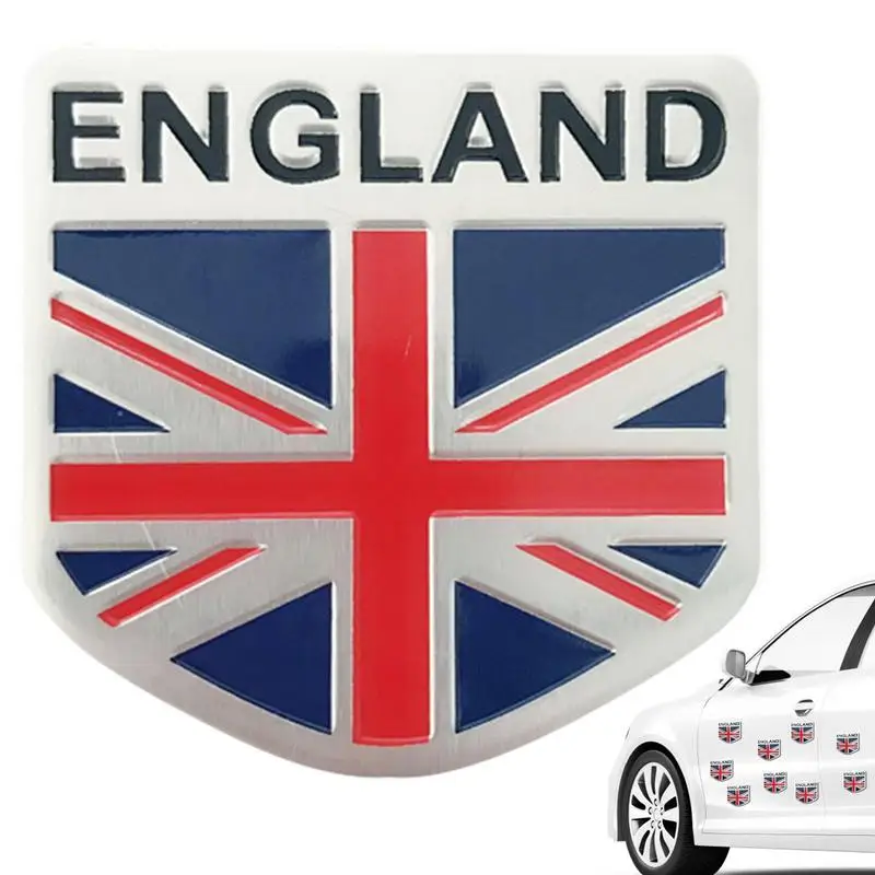 Union Jack Flag Car Emblem England United Kingdom Flag Party Props Metal Emblem Badge Queen Memorial Party Props Stickers