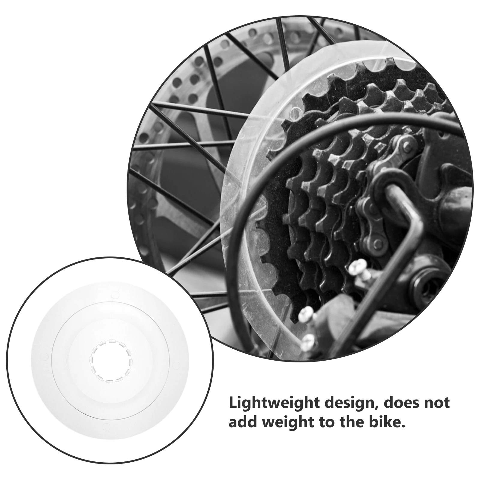 

2Pcs Bike Freewheels Cover Transparent Flywheels Guard for Mountain Bike Chain Protector Accessories Spokes Plate