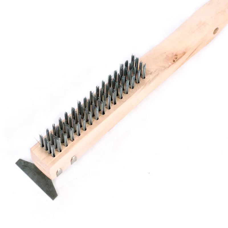 Heavy Duty Wire Brush Metal Steel Cleaning Brush Heavy Duty Wirebrush for Car Scratch Rust Removal & Welding Slag Cleaning