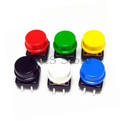 50set Round Tactile Push Button Caps Kits 12*12*7.3MM Micro switch button + Tact Cap for Arduino Switch