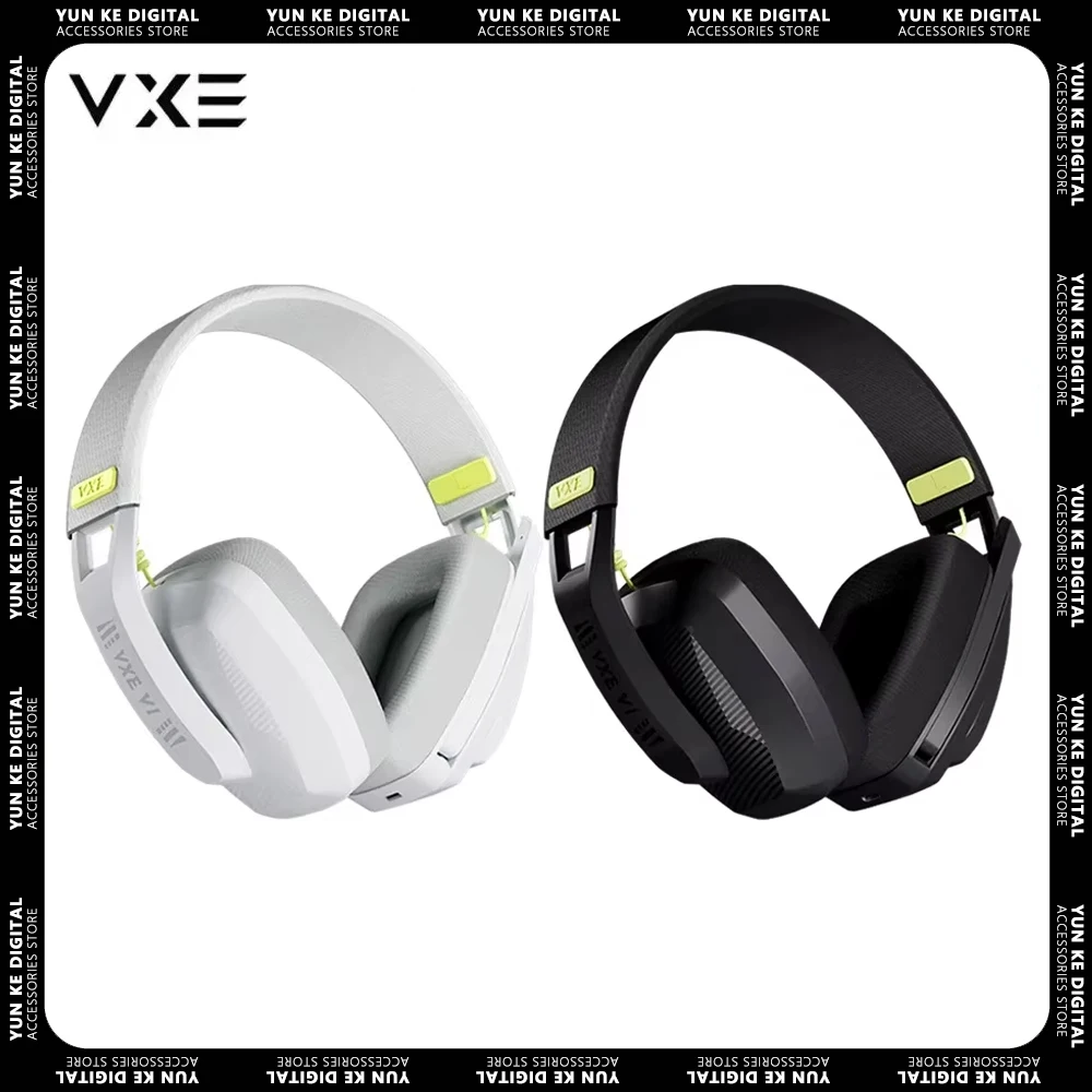 VGN VXE Siren V1 Headset Wireless Two Mode Bluetooth 5.3 2.4G FPS Gaming Headset Earphone Low Latency Light Weight Customize