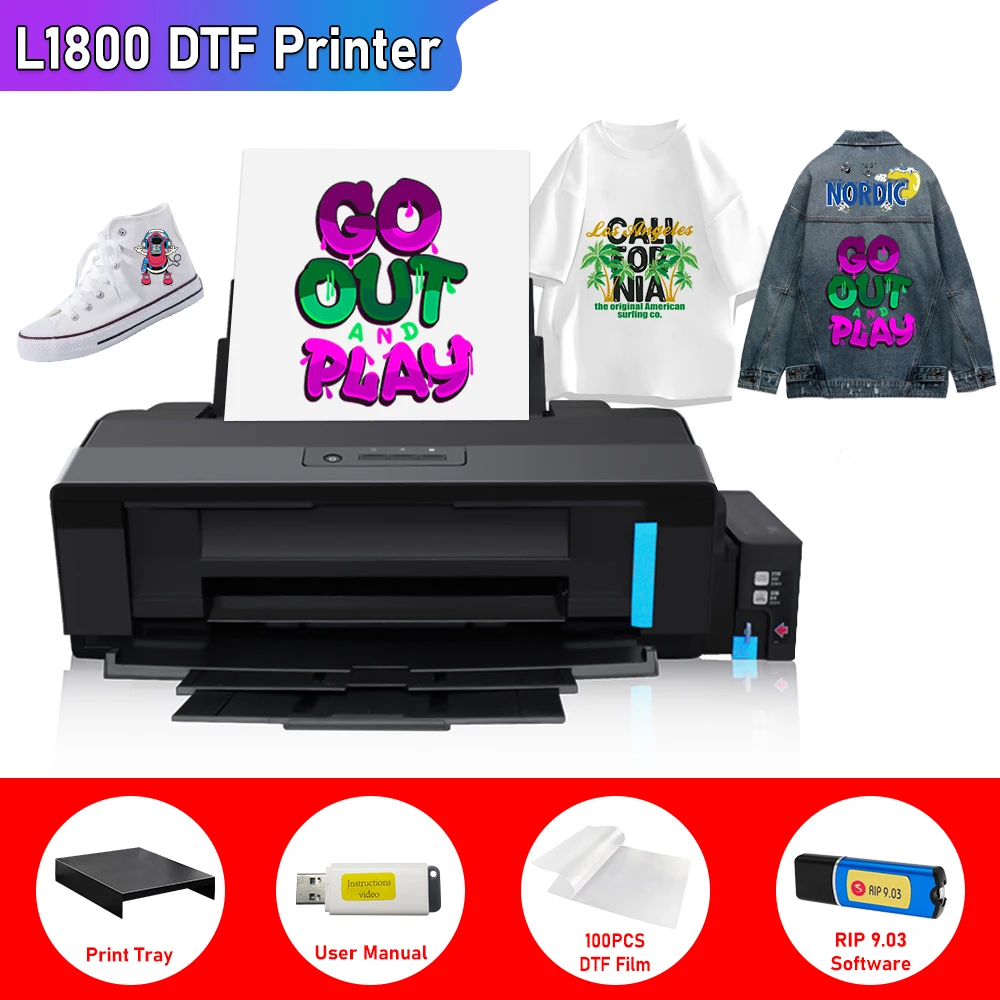 

A3 DTF Printers L1800 impresora dtf Directly To Film Printer Heat transfer DTF Printer A3 T shirt printing Machine L1800 DTF