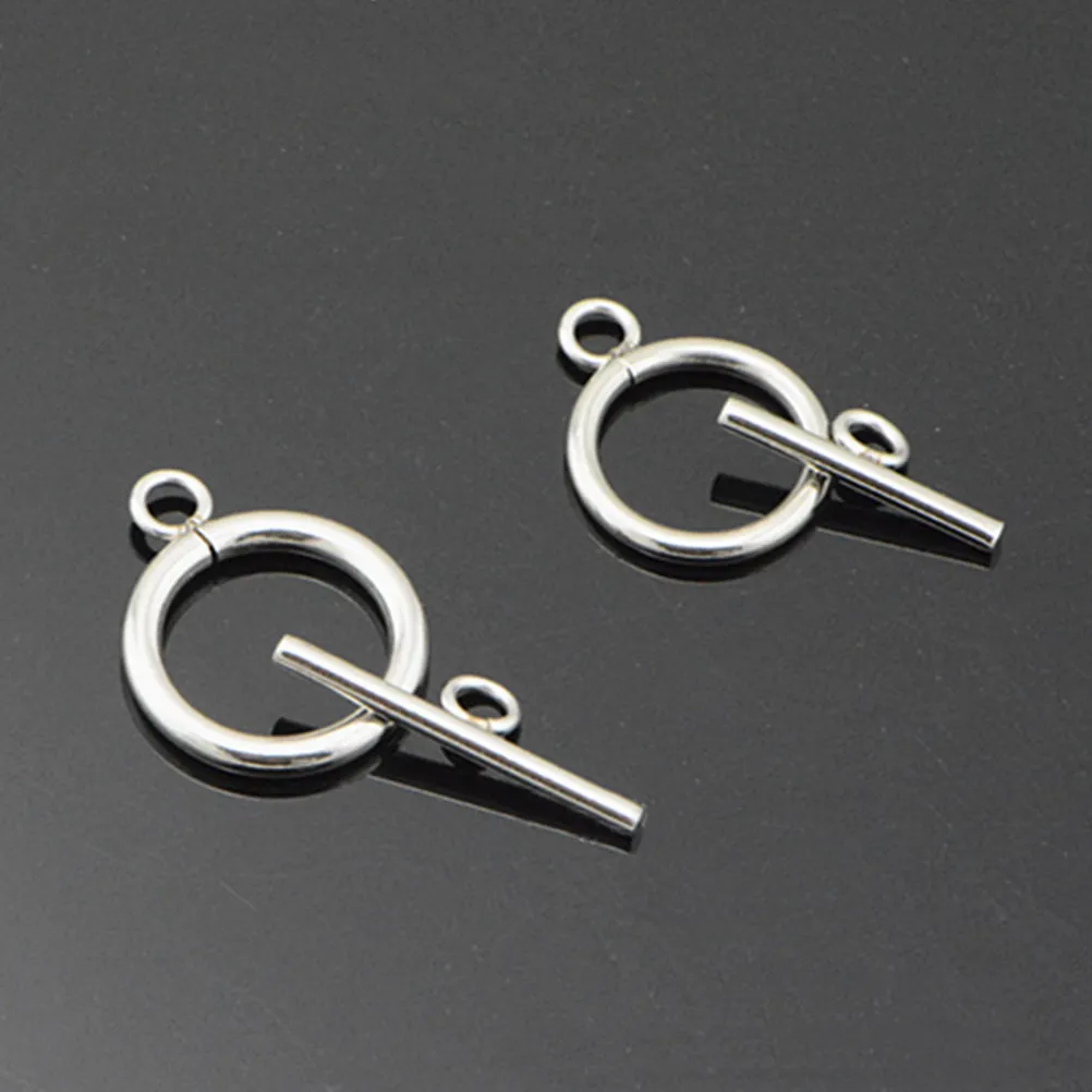 Stainless Steel Toggle Clasps 20 Sets Lead Cadmium Nickel Free Jewelry Making Buckles for Bracelets Necklaces