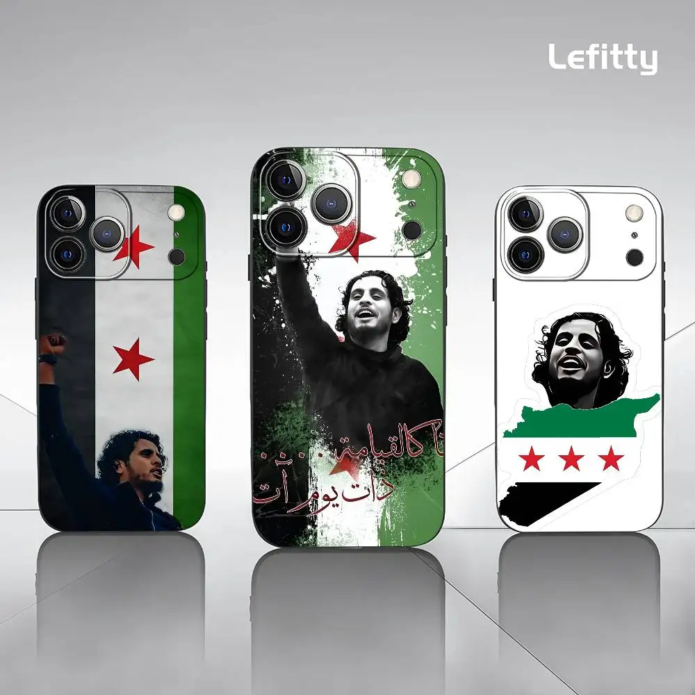 

S-Syrian COOL F-Flag Phone Case For iPhone 17 16 15 14 13 Pro Max Plus Mini Black Frosted Soft Shell Funda