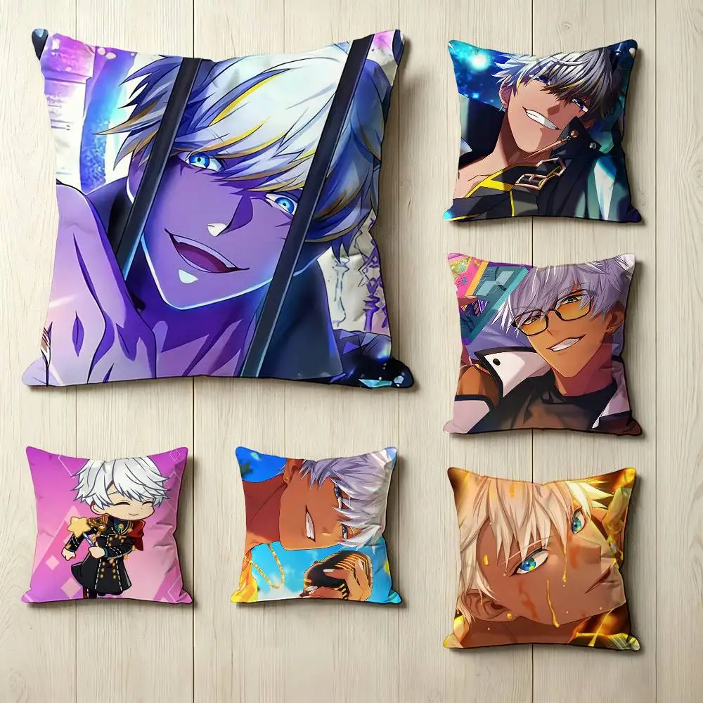 Otome mobile Game O-Obey M-Me! M-Mammon  Pillow Case Square Double-Sided Sofa Cushion Cover Bedroom Bedside Pillow