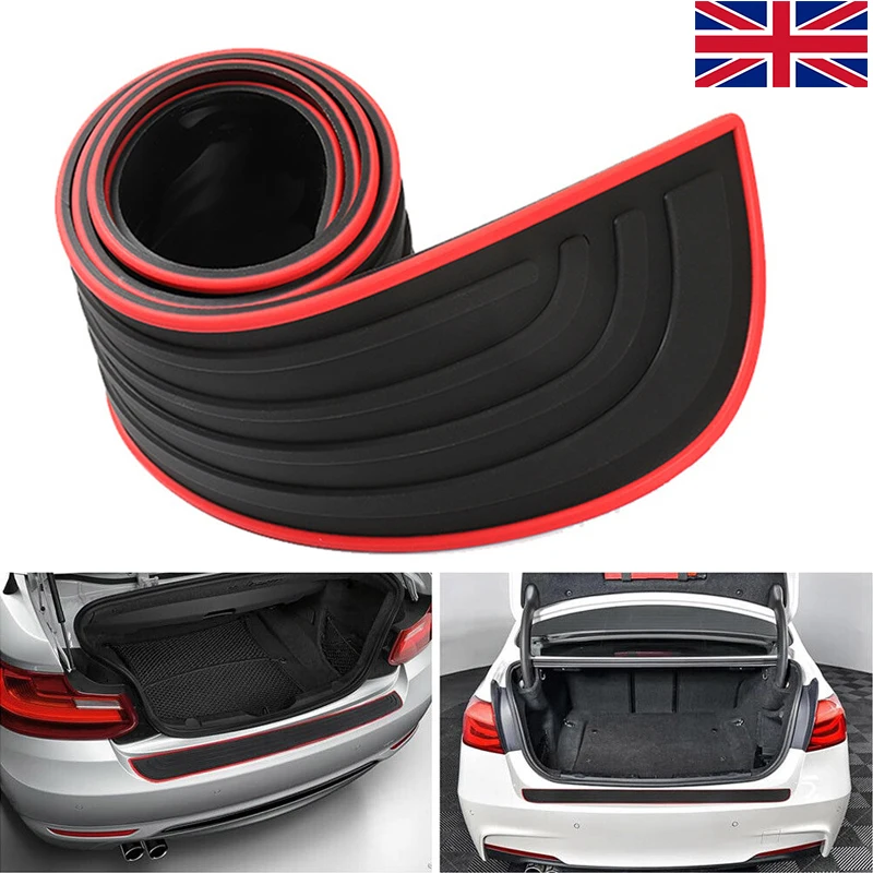 Car Rear Boot Bumper Sill Body Guard Protector Rubber Plate Trim Strip Cover New