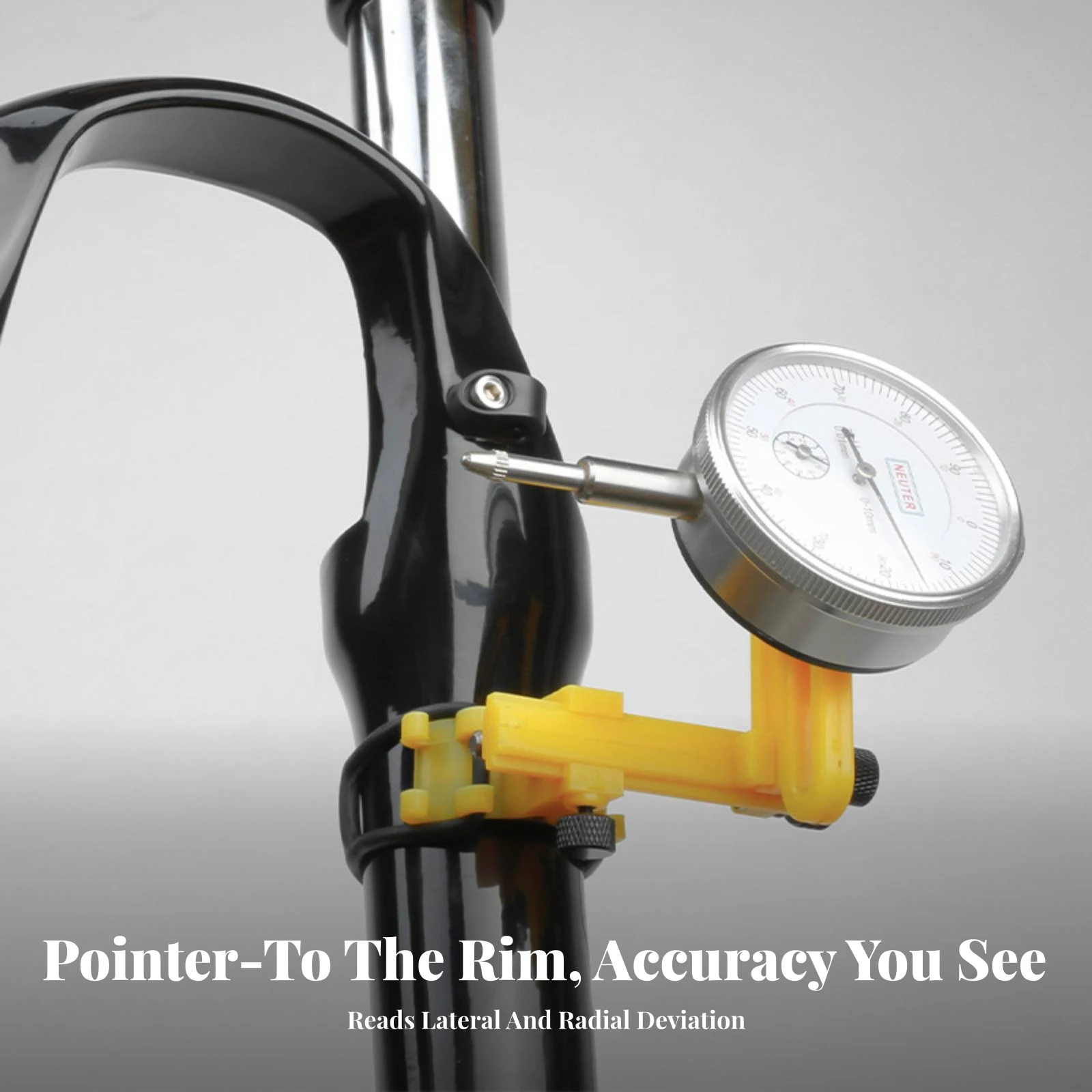 Rim Correction Tool with Adjustable Clamp Accurate Truing Stand with Dial Indicator Gauge Wheel Alignment Stand Portable