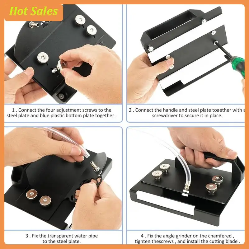 

AA05 Angle Grinder Stand For Tile 45°Chamfer Cutting,With 37In Water Pipe, Special Cutting Bracket For 100Type Angle Grinders