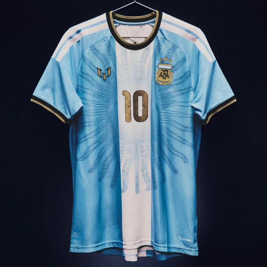 2026 Messi Argentina Farewell Match Commemorate Football Jersey, 3D Print Unisex Sport Breathable Mesh Quick Drying Jersey