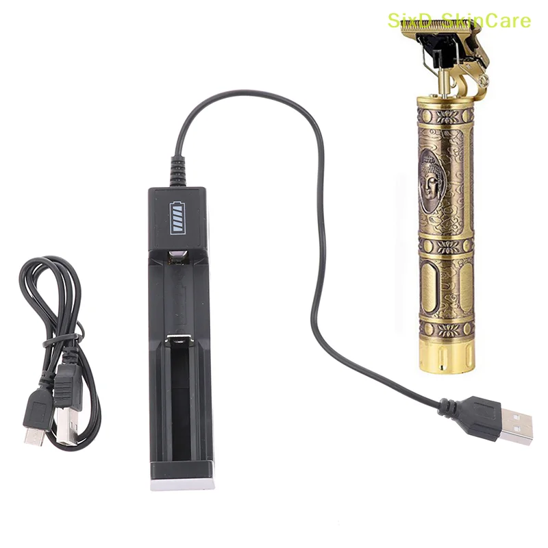 

USB перезаряжаемая электрическая машинка для стрижки волос T9 Trimme, беспроводная бритва, триммер, зарядное устройство