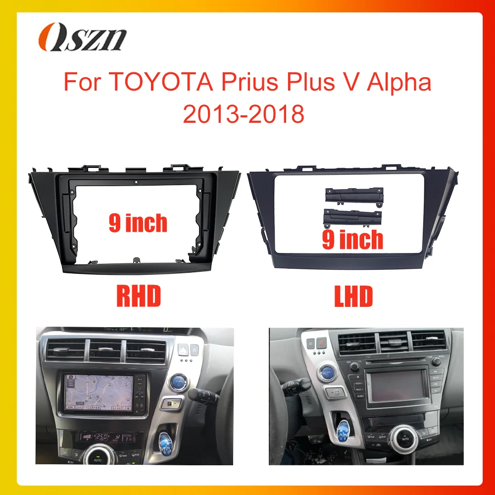 

Для TOYOTA Prius Plus V Alpha 2013-2018Автомобильный радиоприемник, Android-стереоплеер, 2-диновый головное устройство, панель приборной панели, установка, отделка