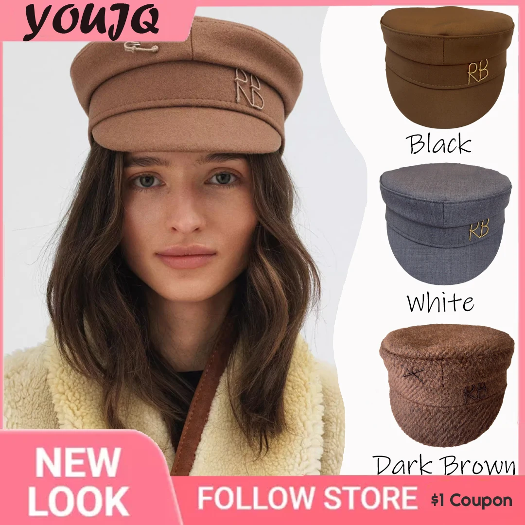 

Multifunction Brand Designer New Women Baker Boy Caps Wool Letter NewsBoy Cap Thick Warm Winter Hats Gorras Hombre