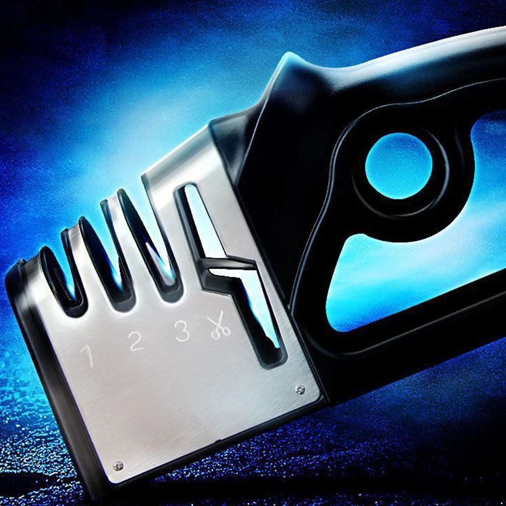 

Multi-Functional Kitchen Sharpener with Ergonomic Handle Sharpening Tool for Knives Scissors Cutters Home Sharpen Tool