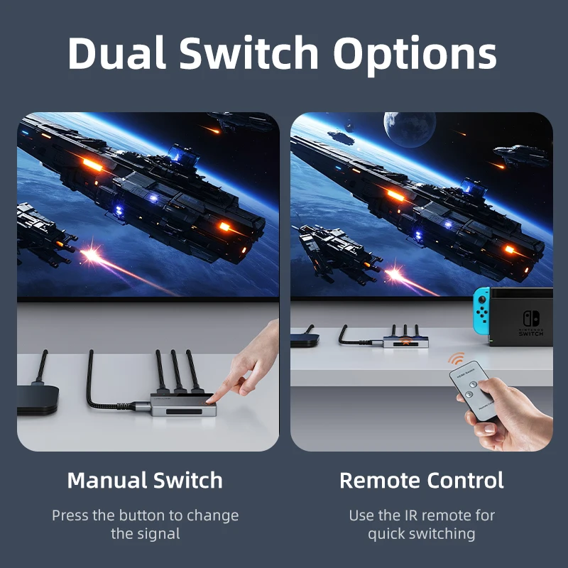 CABLETIME 3 في 1 HDMI Switcher 4K 60 هرتز HDMI Splitter لـ HDTV Xiaomi Mi Box PS5 3 في 1 مخرج HDMI Switch لأجهزة الكمبيوتر المحمول Macbook