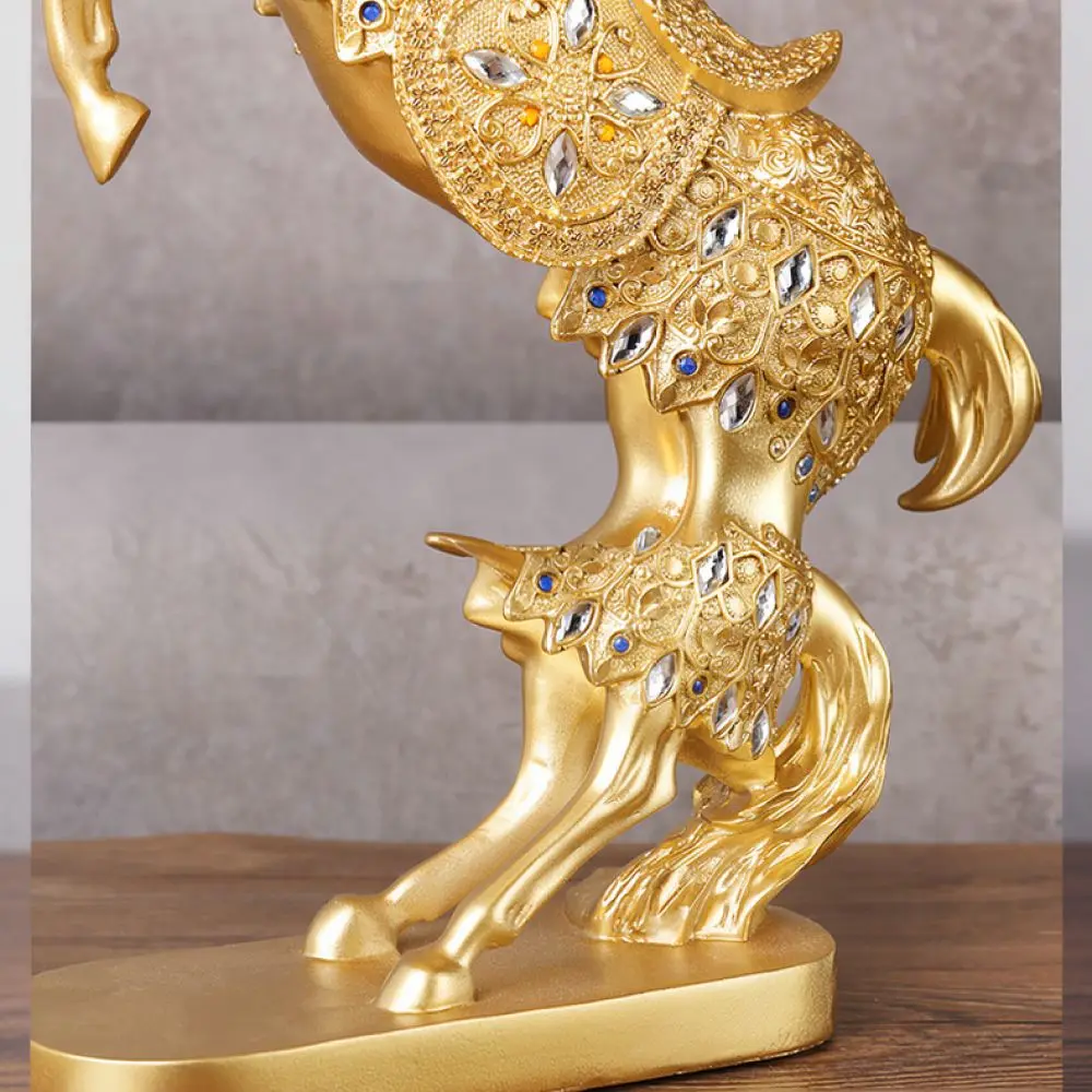 Modern Resin Horse Figurine Decorative Sculpture For Living Room Office Desk Home Ornament Success Wealth Symbol Art Piece