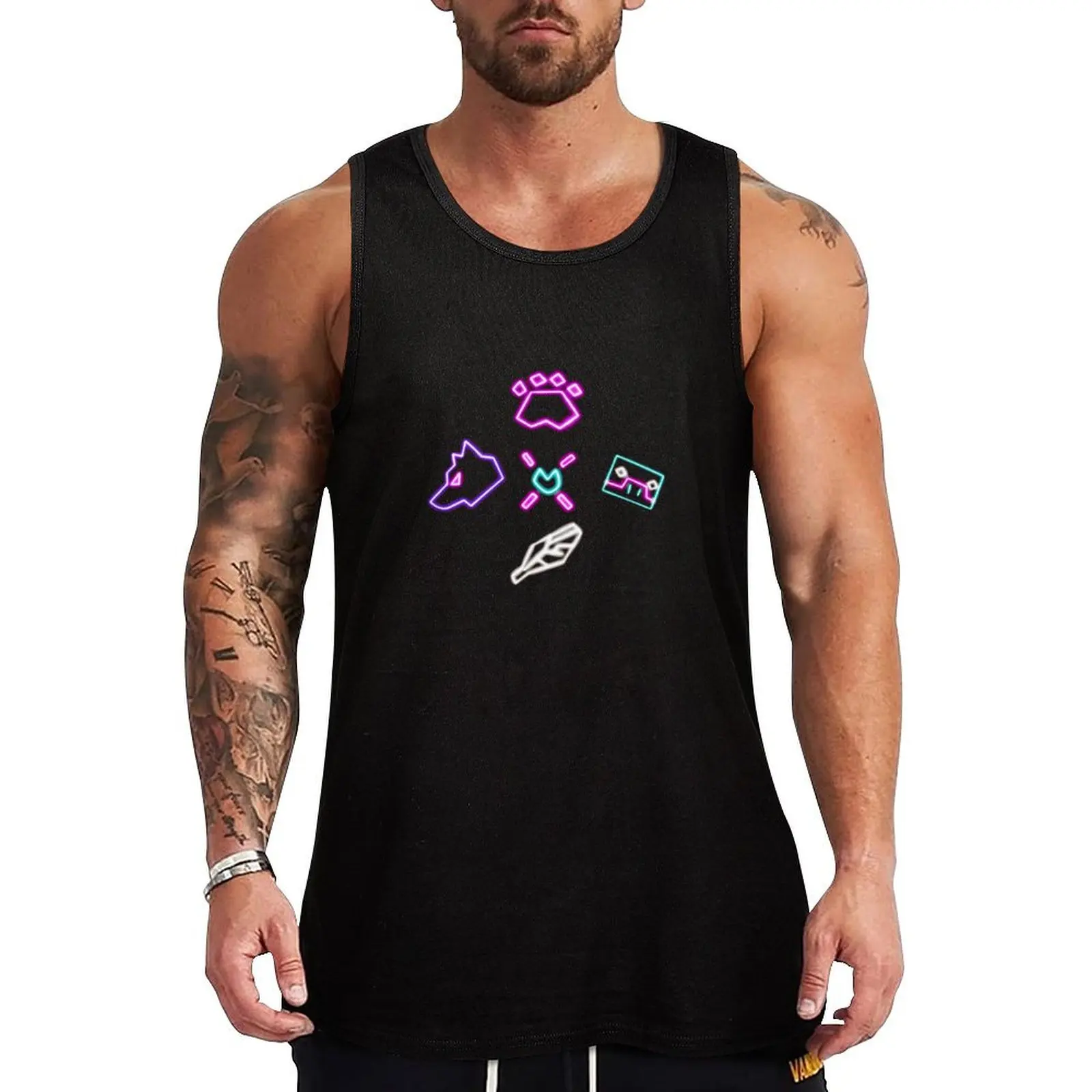 Age Of Wonderbeasts Lights Tank Top Men's sleeveless t-shirt gym men