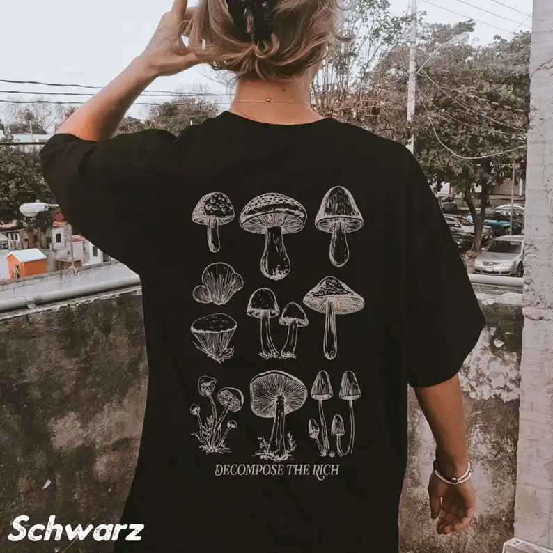 Decompose The Rich Mushrooms T-Shirt Unisex,Feminist Shirt, Anti Capitalism TShirt, Leftist movement, Left Liberal Shirt