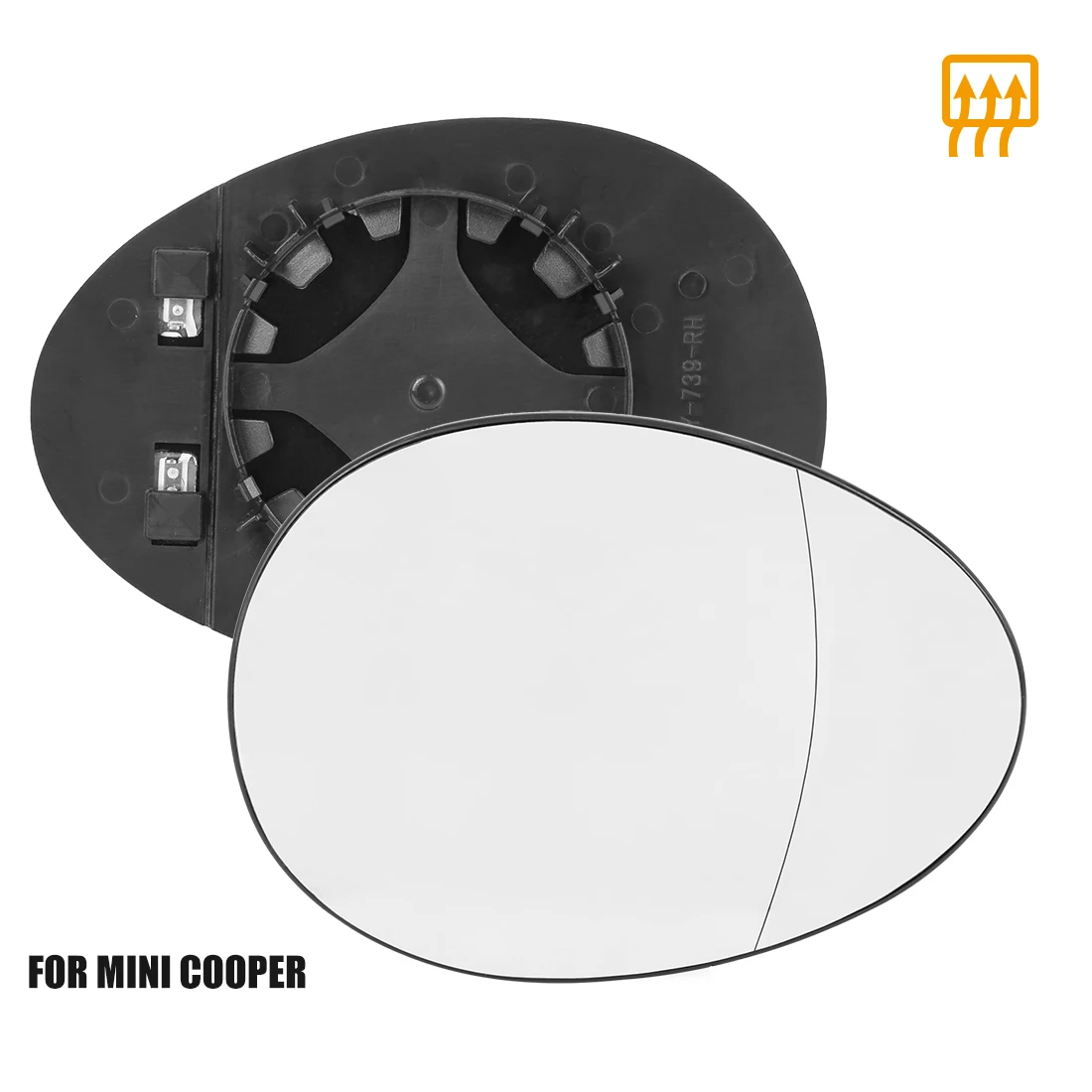 

Uxcell Mirror Glass Heated with Backing Plate Passenger Side for Mini Cooper 2007-2015