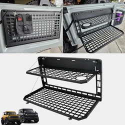 Tailgate Table 2-Tier Folding Cargo Storage Shelf MOLLE Panel Outdoor Camping Desk For Ford Bronco 2021-2025 4/2Door Accessories