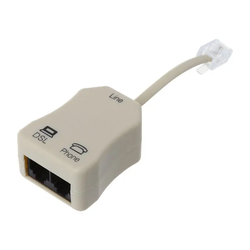 E1PF Rj11 ADSL Interfacce Telephone Phone Fax In-Line Splitter Filter for NetWork 1PC