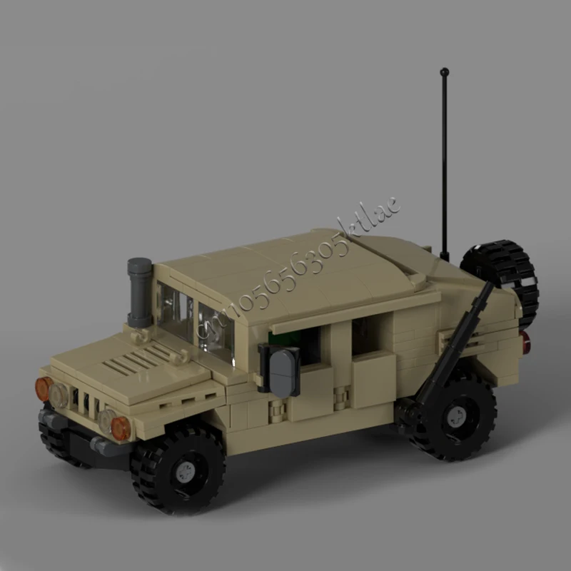 393 부품 MOC 라이트 사륜구동 군용 트럭 모델 모듈러 빌딩 블록 기술 조립 어린이 장난감 인기 선물