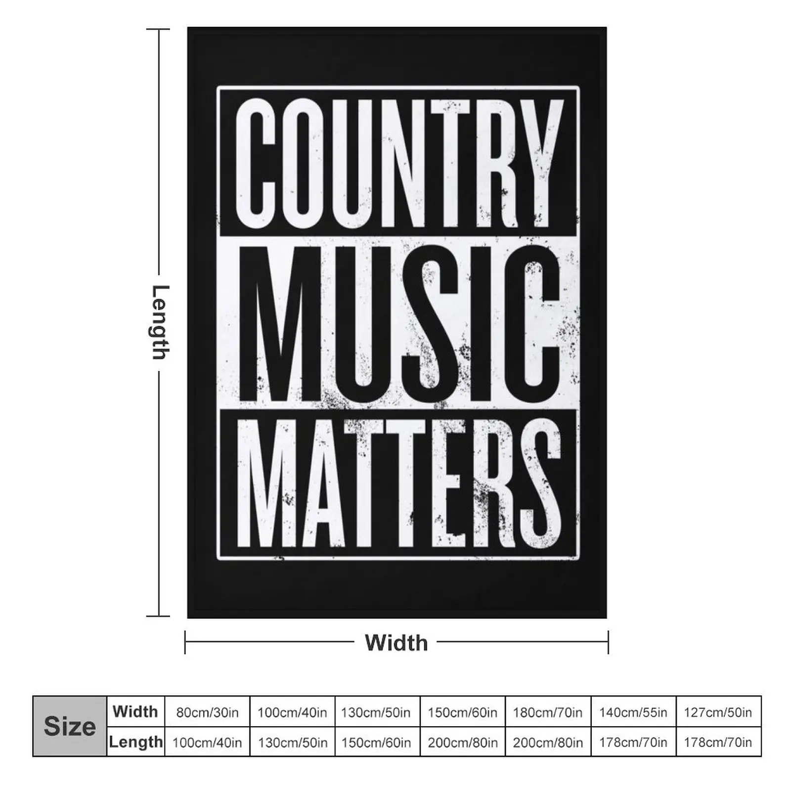 Country Music Matters Throw Blanket Vintage Thin Blankets